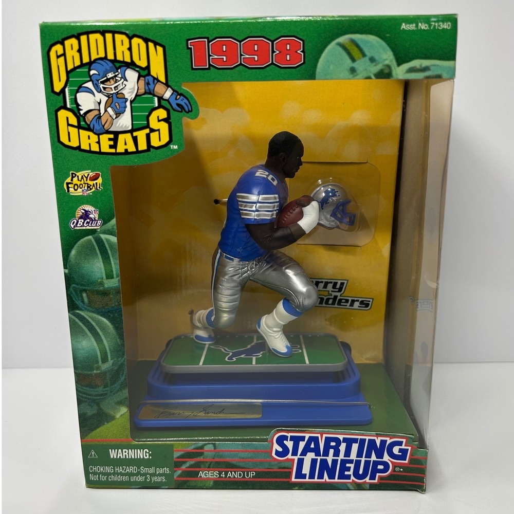 Kenner Starting Lineup 1998 Gridiron Greats Barry Sanders Detroit Lions New